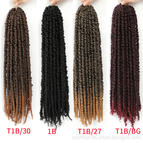 Hot selling Pre Passion Twist Crochet Hair synthetic Braiding Hair faux locs  Goddess twist foe